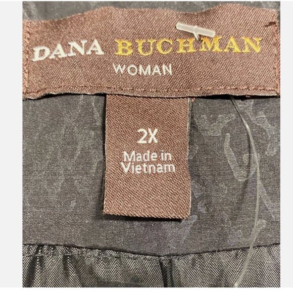 Dana Buchman Women's Black/Python print Trench Jacket Size 2X NWT - Picture 4 of 7